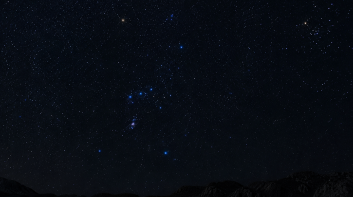 The constellation Orion visible in a clear night sky